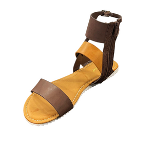 Bamboo Hearten-15 Women Gladiator Flat Sandals with Ankle Strap