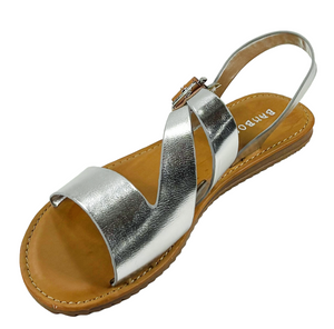 Bamboo Hearten-66S Women Gladiator Flat Sandals with Buckle Strap