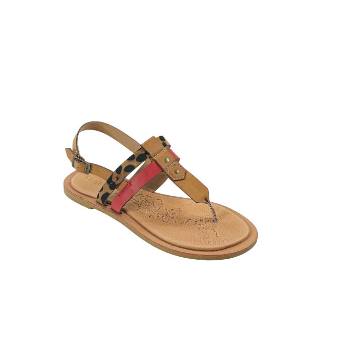 Bamboo Impart-01X Women’s T-Strap Flat Sandals with Buckle Closure