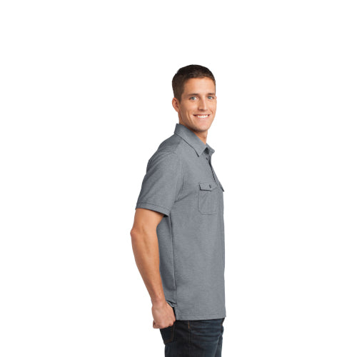 Port Authority Oxford Pique Double Pocket Polo K557