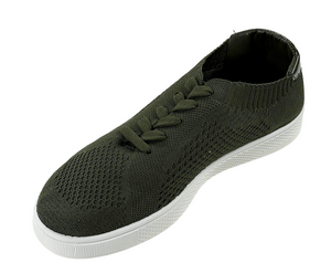 Bamboo Knitty-01S Women Lightweight Knit Lace Up Sneakers