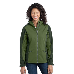 Port Authority Ladies Gradient Hooded Soft Shell Jacket. L312