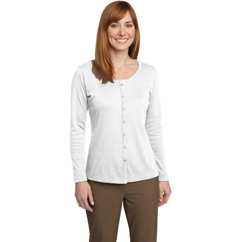 Port Authority Ladies Silk Touch Interlock Cardigan. L530