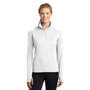 Sport-Tek Ladies Sport-Wick Stretch 1/2-Zip Pullover. LST850