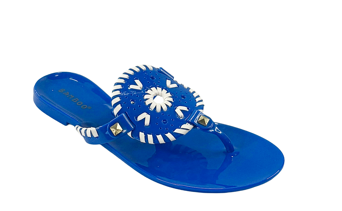 Bamboo Lolli-01 Women’s Jelly Flip Flop Sandals with Cutout Detail