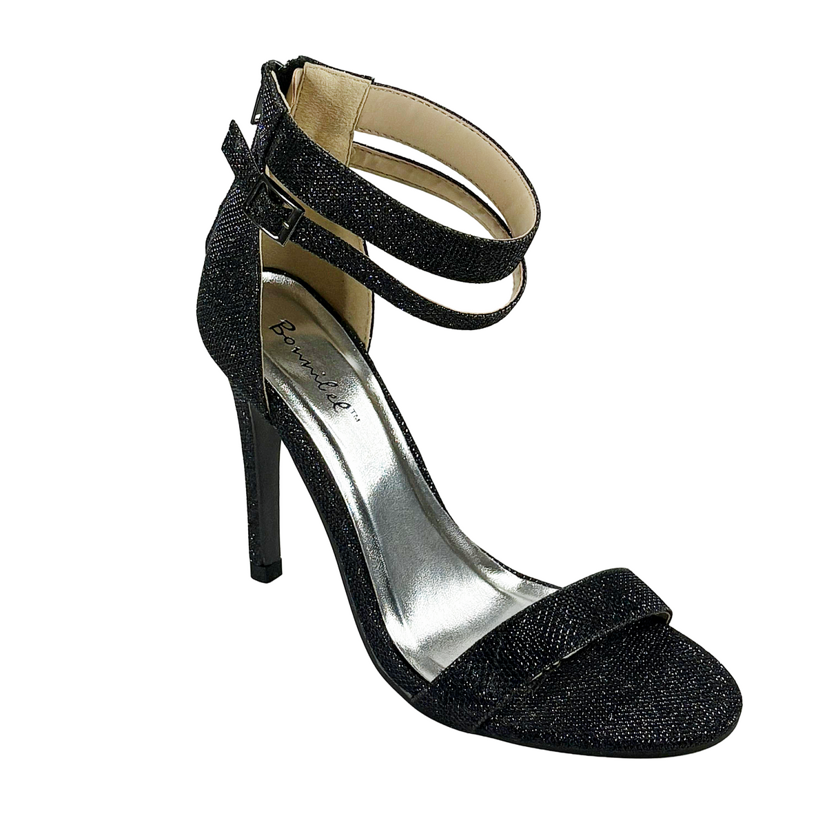 Bonnibel Lupid-2 Women's Glitter Ankle Strap Stiletto Sandals