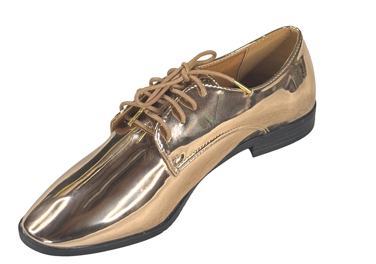 Qupid Malik-06 Women's Metallic Lace-Up Oxford Shoes