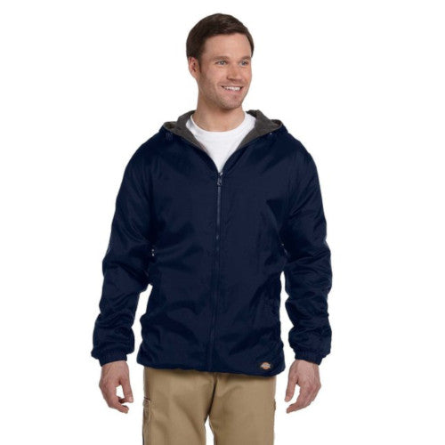 Dickies Men's Fleece-Lined Hooded Nylon Jacket