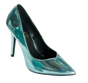 Qupid Milia-77 Metallic Pointed Toe Stiletto Pumps