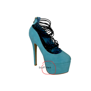 Pazzle Misty Women Platform Stiletto Heels Stretch Strap Pump