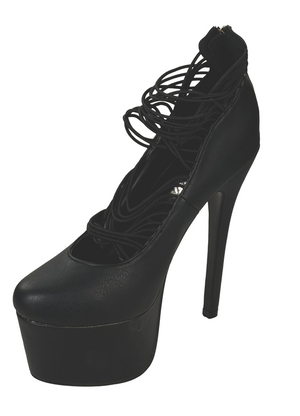 Pazzle Misty Women Platform Stiletto Heels Stretch Strap Pump