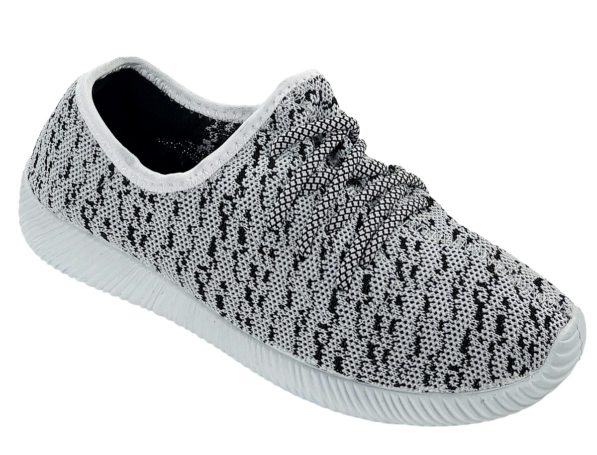 Qupid Nacara-02 Women’s Knit Lace-Up Athletic Sneakers