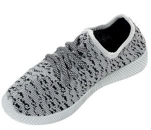 Qupid Nacara-02 Women’s Knit Lace-Up Athletic Sneakers