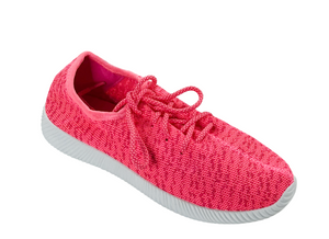 Qupid Nacara-02 Women’s Knit Lace-Up Athletic Sneakers