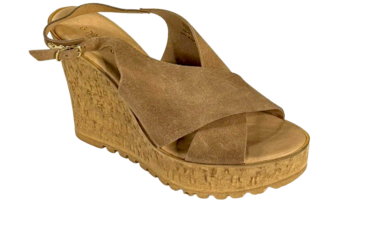 Bamboo Norra-05S Women's Cork Wedge Platform Sandals