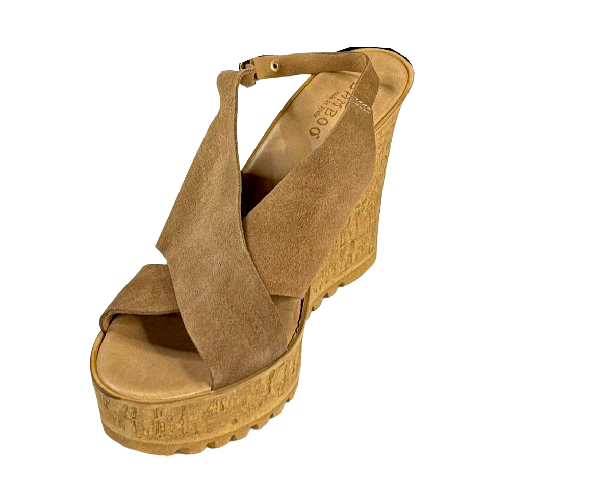 Bamboo Norra-05S Women's Cork Wedge Platform Sandals