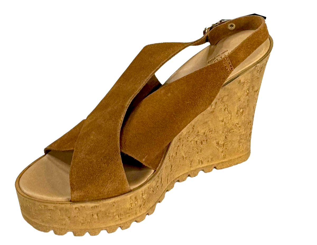 Bamboo Norra-05S Women's Cork Wedge Platform Sandals