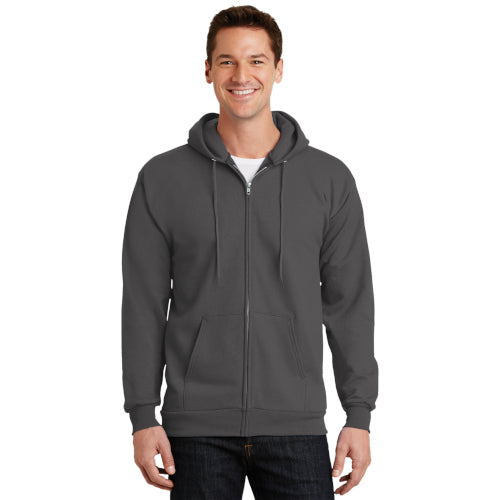 Port & Company Tall Essential Fleece Full-Zip Hooded Sweatshirt. PC90ZHT