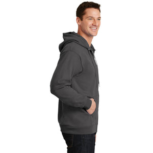 Port & Company Tall Essential Fleece Full-Zip Hooded Sweatshirt. PC90ZHT