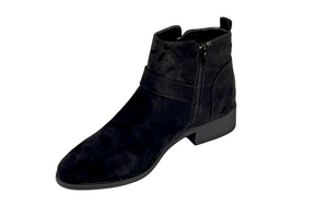 Bamboo Play-14S Women's Buckled Ankle Boots Low Heel
