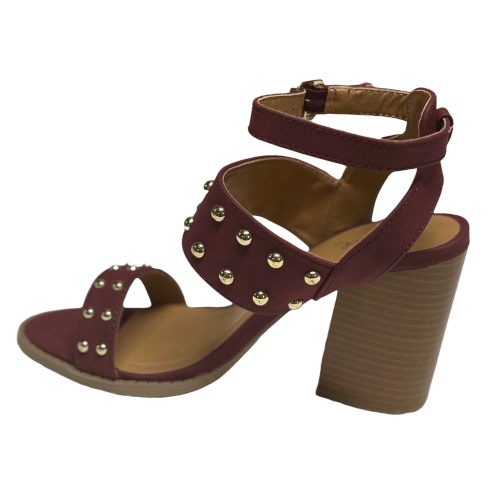 Qupid Brammer-30 Studded Chunky Heels