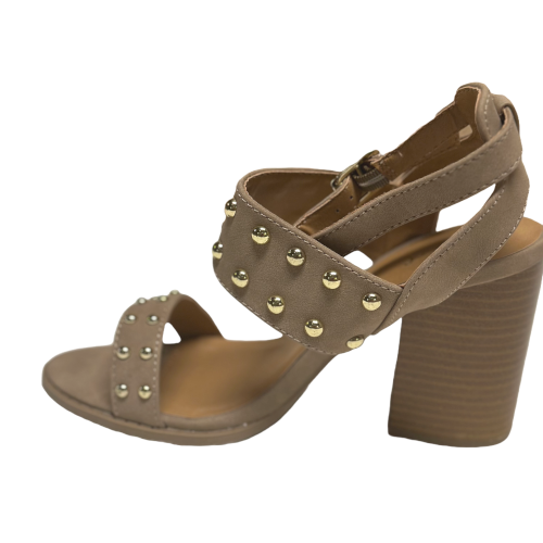 Qupid Brammer-30 Studded Chunky Heels