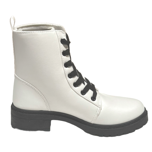 Qupid Postal 04A Women's Combat Ankle Boot with Lug Sole