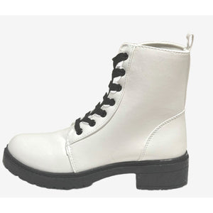 Qupid Postal 04A Women's Combat Ankle Boot with Lug Sole