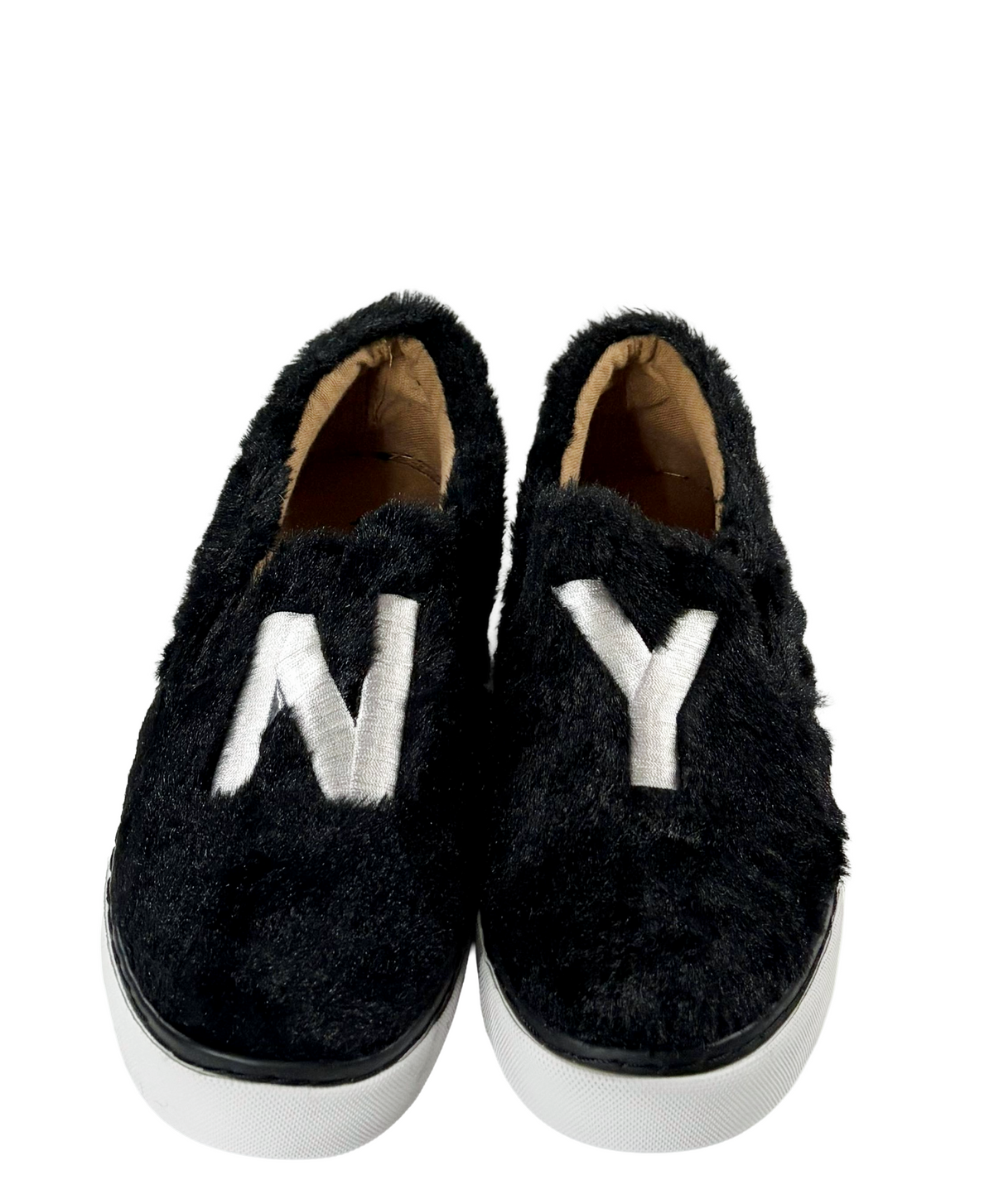Qupid Royce-01X Women’s Faux Fur Slip-On Fashion Sneakers