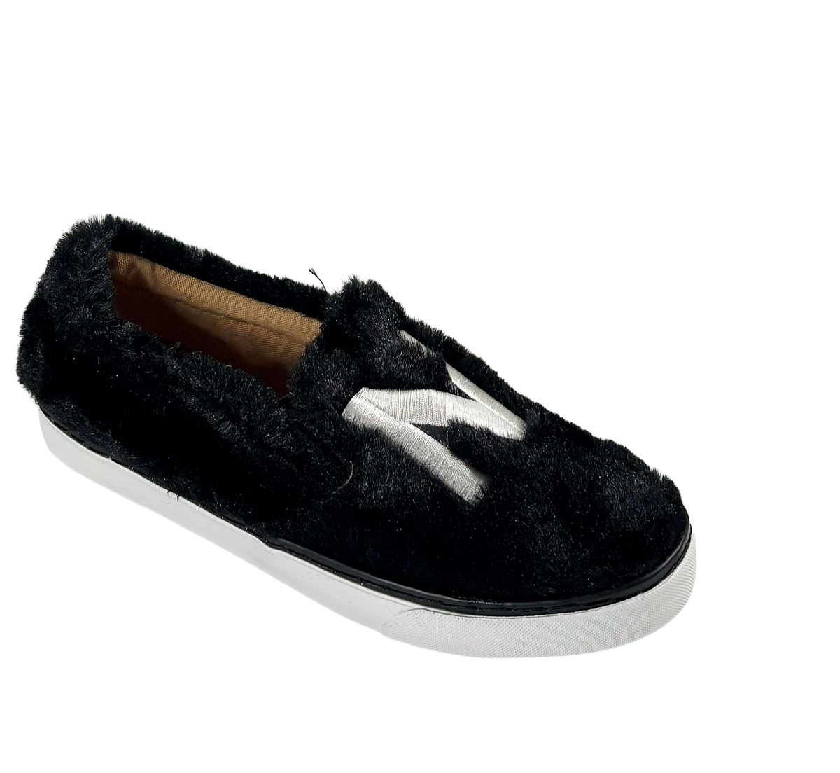 Qupid Royce-01X Women’s Faux Fur Slip-On Fashion Sneakers