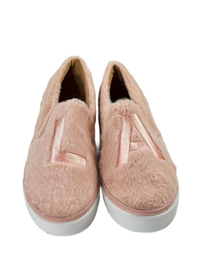 Qupid Royce-01X Women’s Faux Fur Slip-On Fashion Sneakers