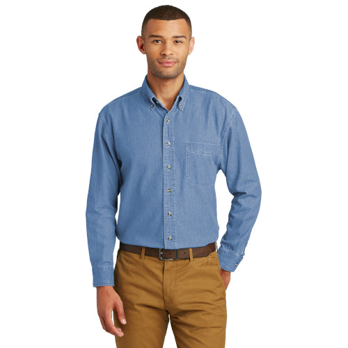 Port & Co Long Sleeve Value Denim Shirt
