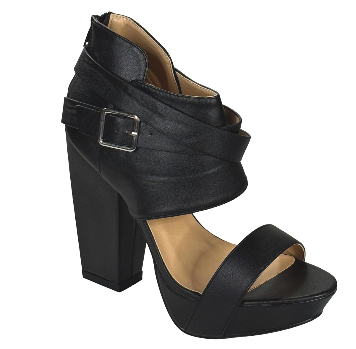 Adriana Sela-10 Women Platform Block Heel Sandal Ankle Strap
