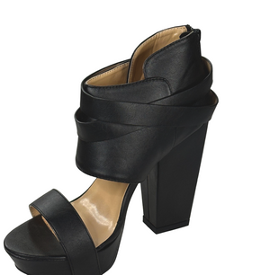 Adriana Sela-10 Women Platform Block Heel Sandal Ankle Strap