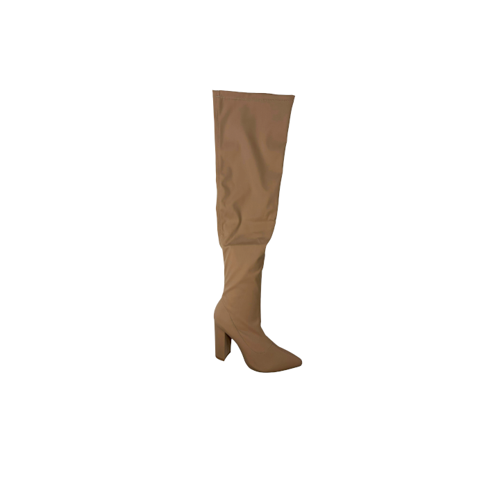 Qupid Signal-20 Women's Stretch Thigh High Heel Boots