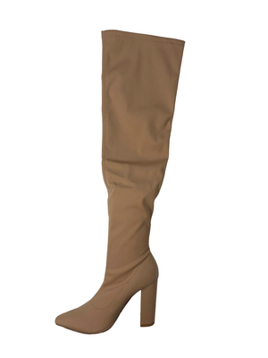 Qupid Signal-20 Women's Stretch Thigh High Heel Boots