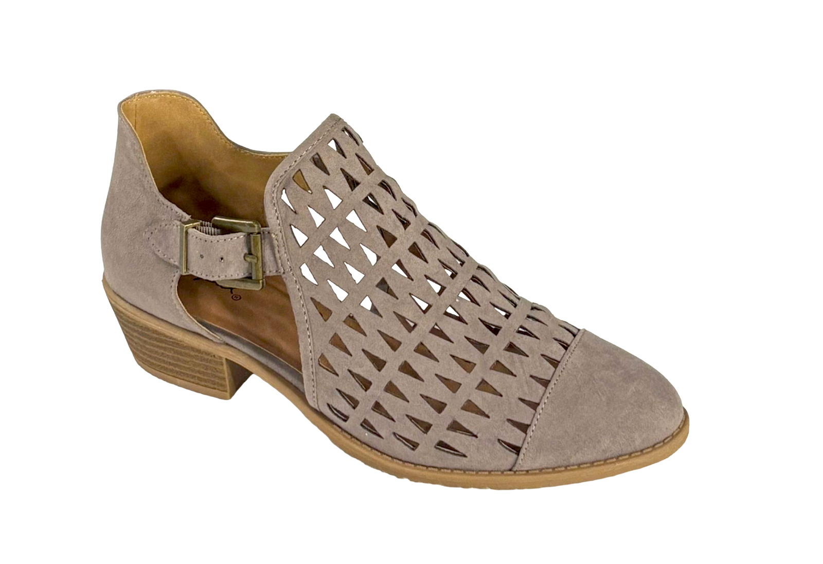 Qupid Sochi-101 Women's Cutout Ankle Bootie Heel