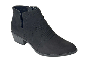 Qupid Sochi-152 Women Western Ankle Boot Low Heel Bootie