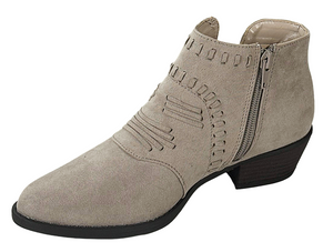 Qupid Sochi-152 Women Western Ankle Boot Low Heel Bootie