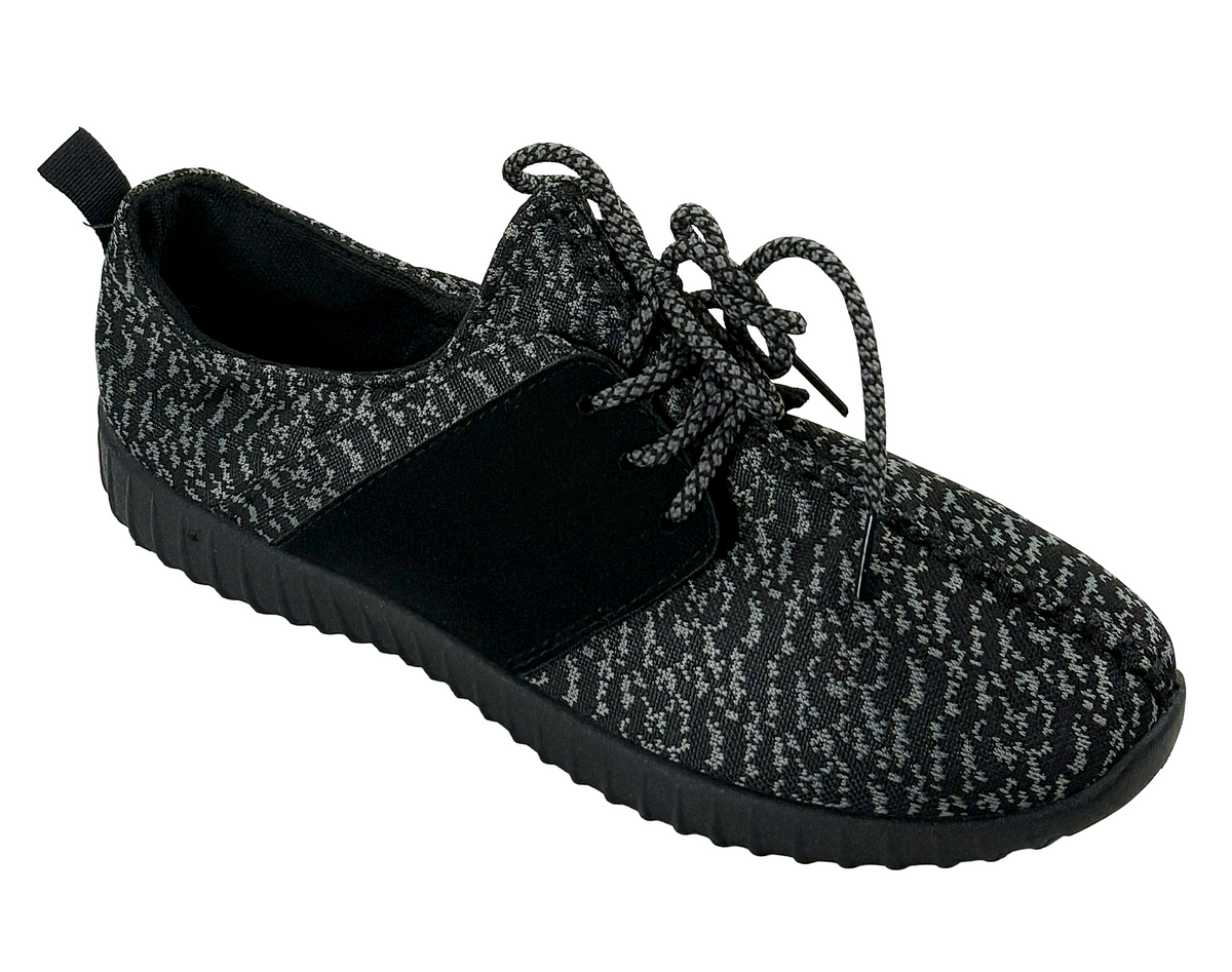 Bamboo Tilt-01S Women's Knit Lace-Up Casual Sneakers