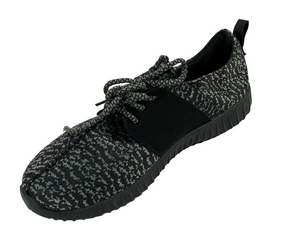 Bamboo Tilt-01S Women's Knit Lace-Up Casual Sneakers