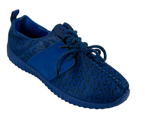 Bamboo Tilt-01S Women's Knit Lace-Up Casual Sneakers