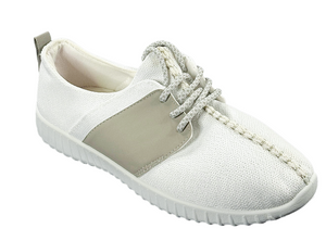 Bamboo Tilt-01S Women's Knit Lace-Up Casual Sneakers