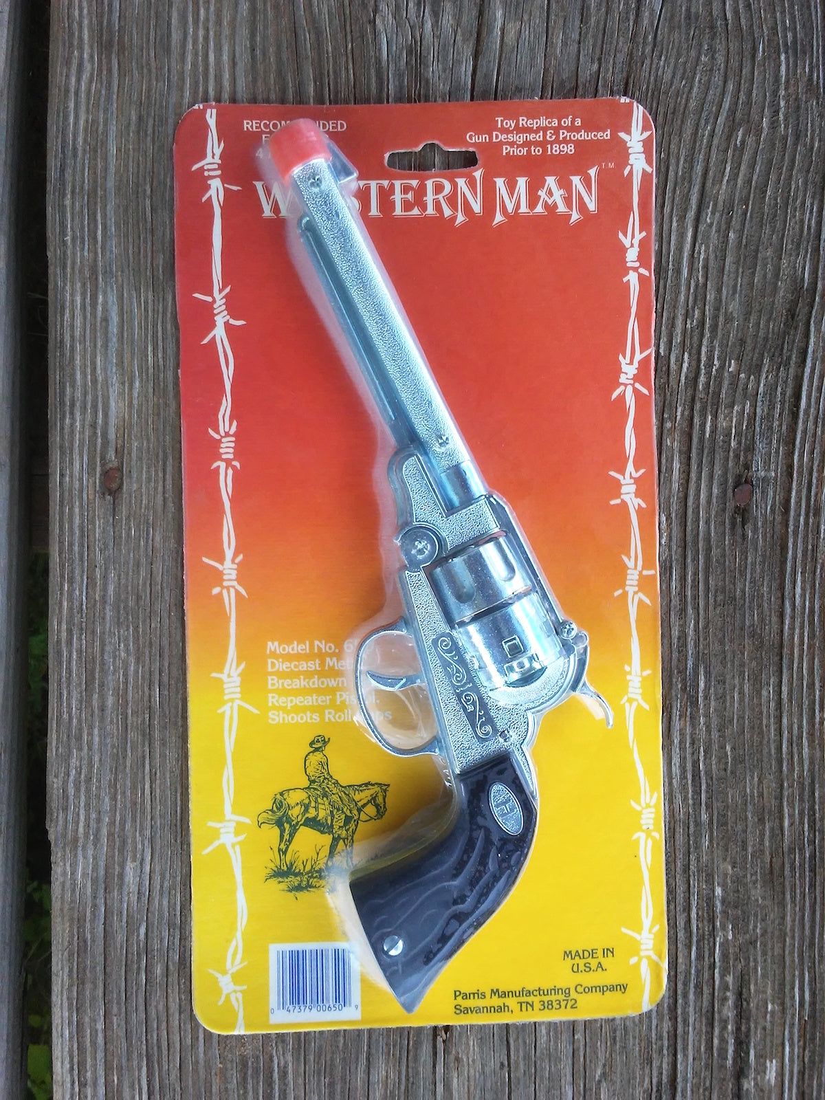 Western Man Cavalry toy cap gun