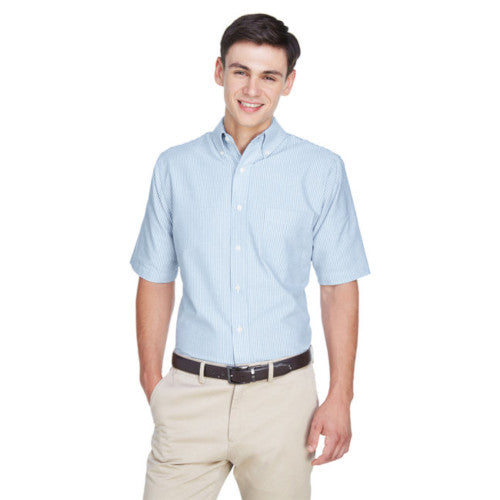 UltraClub Men’s Classic Wrinkle-Resistant Short-Sleeve Oxford