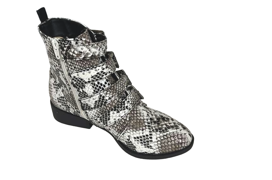 Qupid Vinci-58 Ankle Booties | Multi-Strap Studded Fashion Boots
