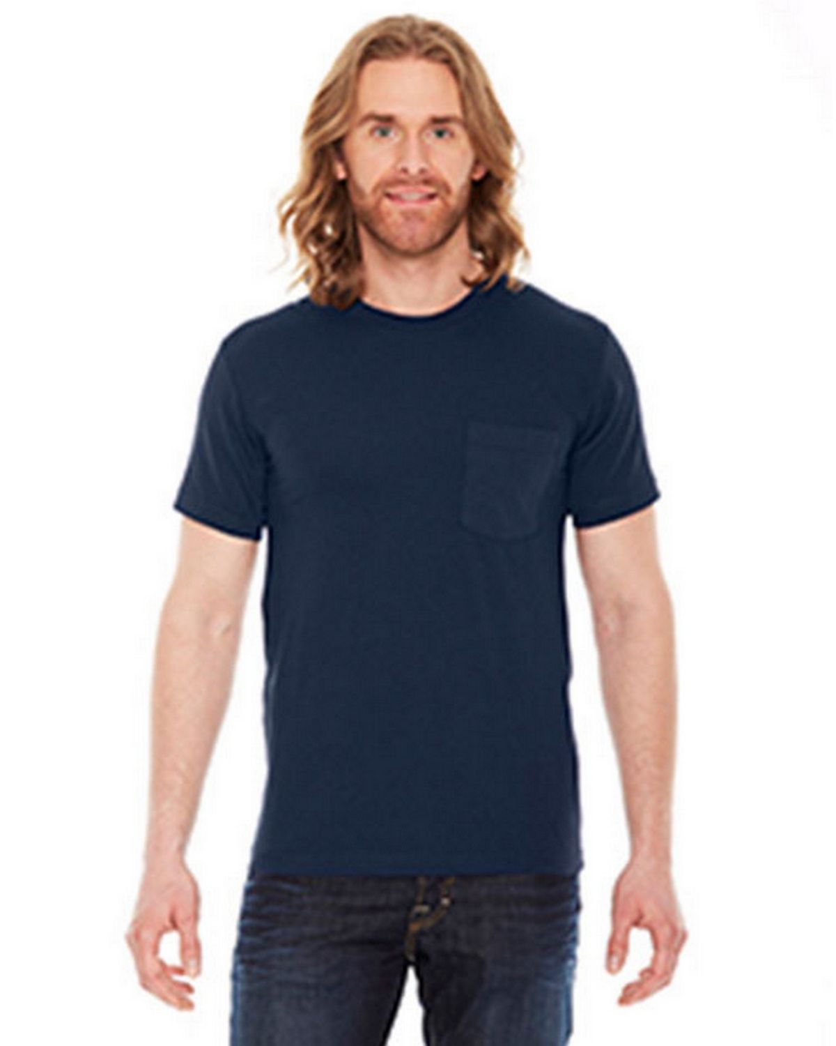 American Apparel 2406W Fine Jersey Pocket Unisex T-Shirt