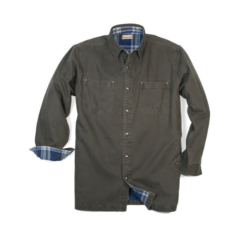 Backpacker BP7006 Men's Tall Canvas Shirt Jacket with Flannel Lining