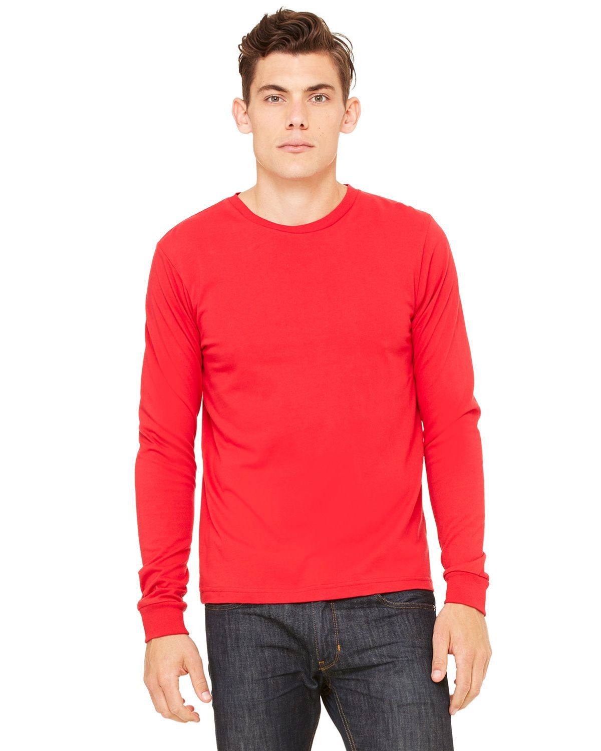 Bella + Canvas 3501 Men's Jersey Long-Sleeve T-Shirt