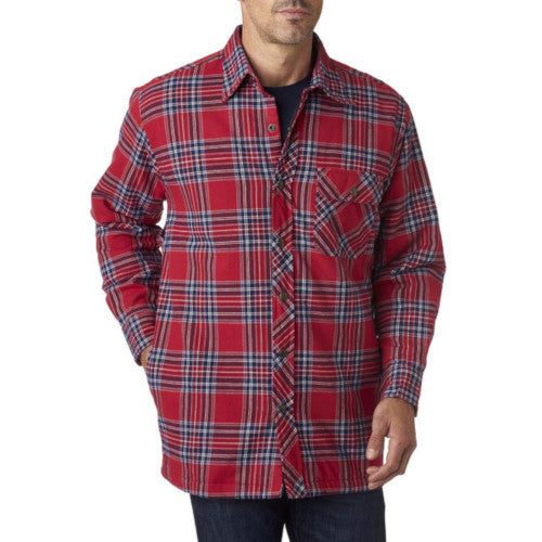 Men's Flannel Shirt Jacket with Quilt Lining - Backpacker